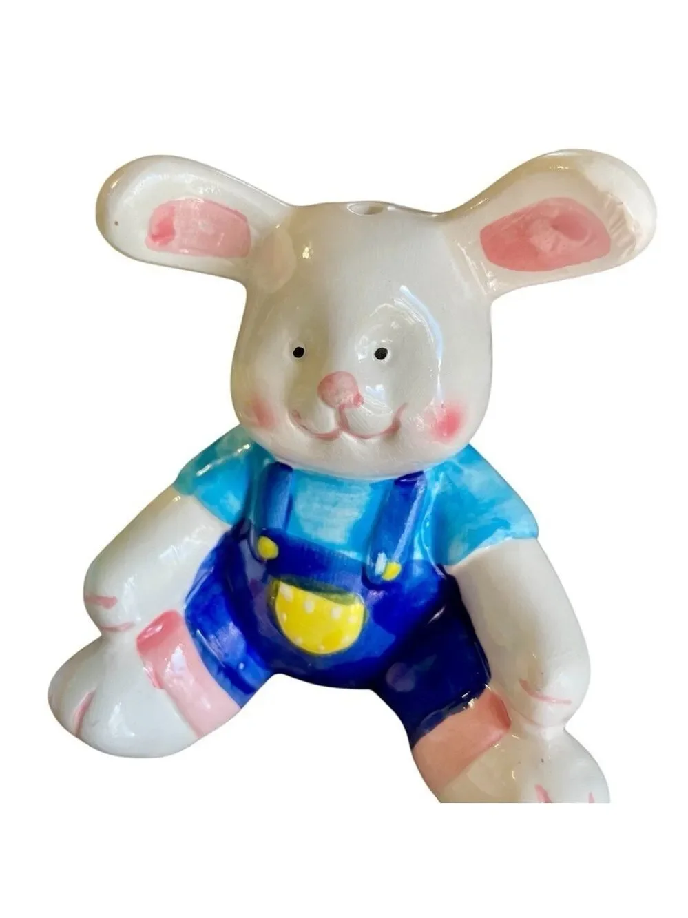 Easter Bunny and Egg Salt & Pepper Shaker Set, Vintage, Colorful & Fun!